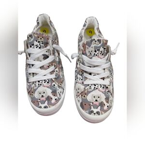 Isaac Mizrahi Pink and White Sneakers with Whimsical Design